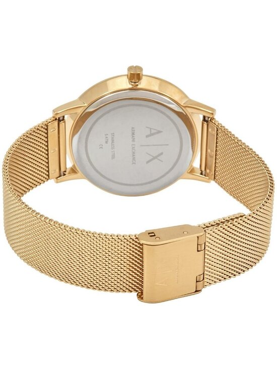 NWT Armani Exchange Quartz Gold Dial Ladies Watch